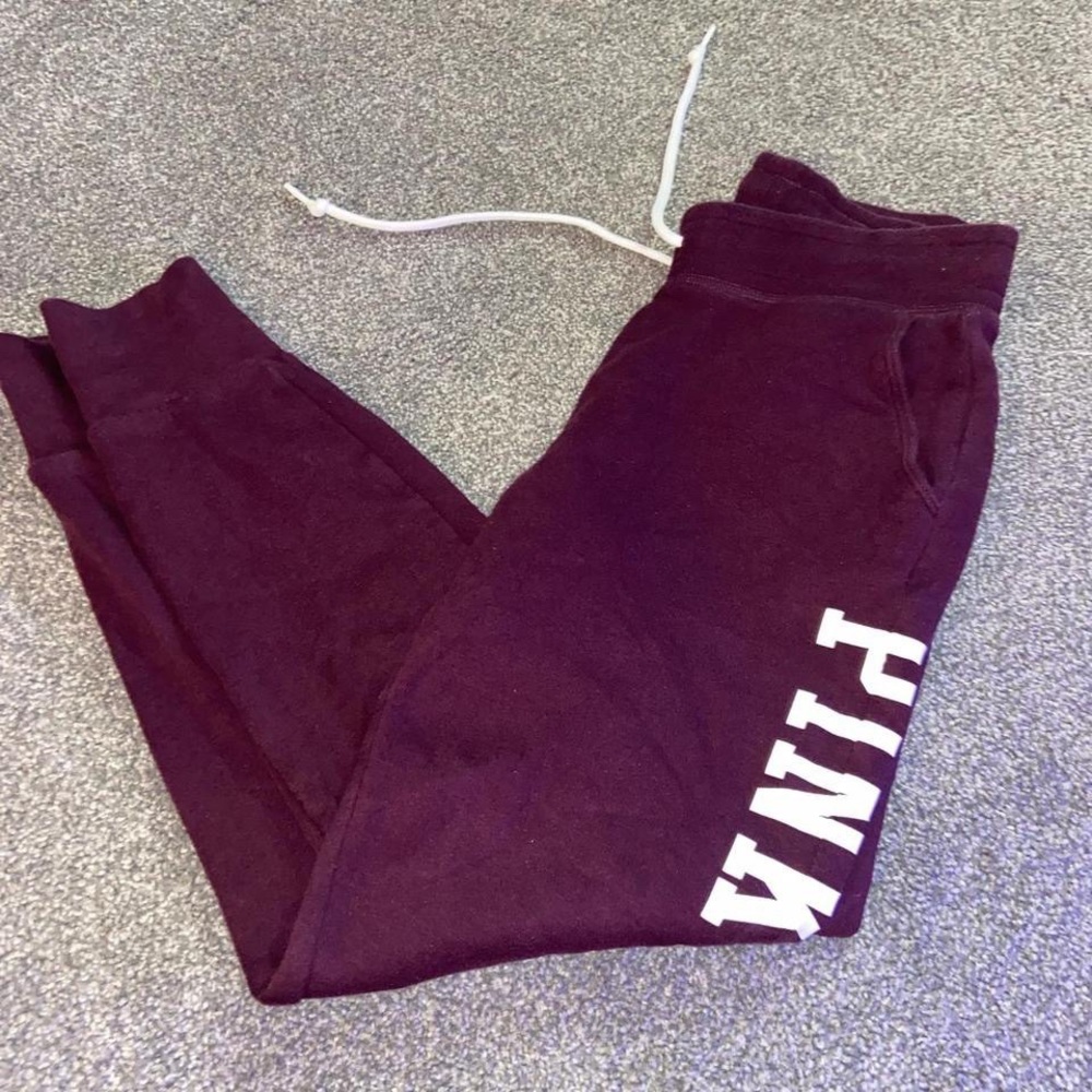PINK burgundy Sweatpants